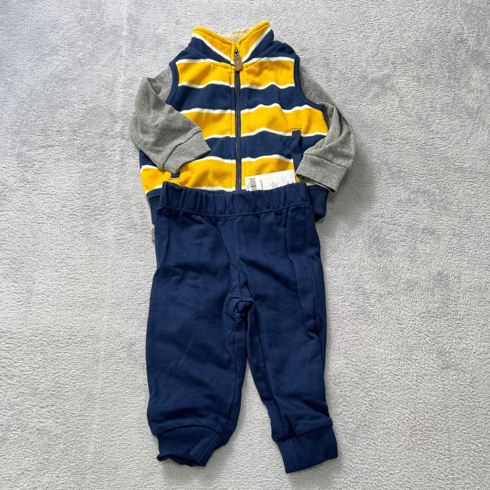 Carter's Baby Bundle 3M+9M 2 Outfits Hoodie Bodysuit Pants Set ( 6 piece Lot) - Picture 8 of 12